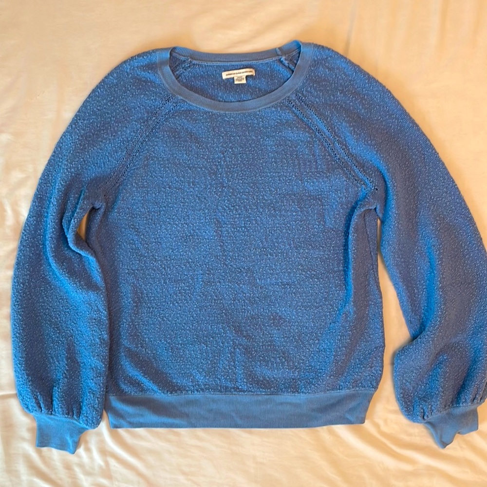 American Eagle, Medium, blue crew neck sweater
